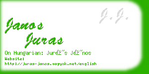 janos juras business card